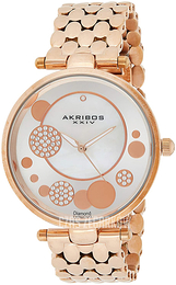 Akribos XXIV Diamond Srebrny/Stal w kolorze różowego złota Ø38 mm AK963RG