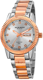 Akribos XXIV Srebrny/Stal w kolorze różowego złota Ø36 mm AK965TTR
