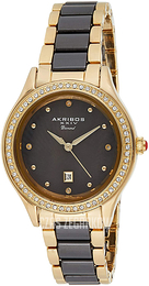 Akribos XXIV Czarny/Czeramiczna Ø36 mm AK977YGBK