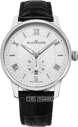 Alexander Statesman Srebrny/Skóra Ø42 mm A102-01