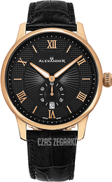 Alexander Statesman Czarny/Skóra Ø42 mm A102-04
