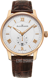 Alexander Statesman Srebrny/Skóra Ø42 mm A102-05