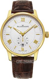 Alexander Statesman Srebrny/Skóra Ø42 mm A102-07