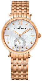 Alexander Monarch Srebrny/Stal w kolorze różowego złota Ø34 mm A201B-03