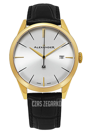 Alexander Heroic Srebrny/Skóra Ø40 mm A911-07