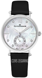 Alexander Monarch Srebrny/Skóra Ø34 mm AD201.01