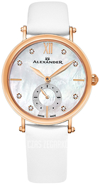 Alexander Monarch Srebrny/Skóra Ø34 mm AD201.03
