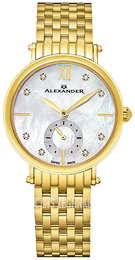 Alexander Monarch Srebrny/Stal w odcieniu złota Ø34 mm AD201B-02
