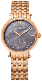 Alexander Monarch Szary/Stal w kolorze różowego złota Ø34 mm AD201B-04