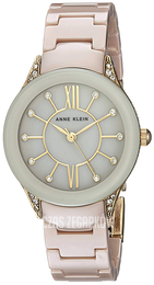 Anne Klein Crystal Biały/Stal w odcieniu złota Ø30 mm AK/2388TNGB