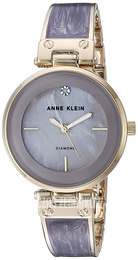 Anne Klein Diamond Purpurowy/Stal w odcieniu złota Ø34 mm AK/2512LVGB