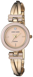 Anne Klein Diamond Różowy/Stal w odcieniu złota Ø24 mm AK/2622LPGB