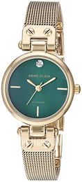 Anne Klein Diamond Zielony/Stal w odcieniu złota Ø26 mm AK/3002GNGB