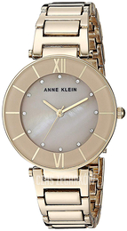 Anne Klein Crystal Beżowy/Stal w odcieniu złota Ø32 mm AK/3198TNGB
