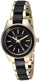 Anne Klein Bracelet Czarny/Stal w odcieniu złota Ø30 mm AK/3212BKGB