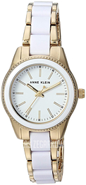 Anne Klein Bracelet Biały/Stal w odcieniu złota Ø30 mm AK/3212WTGB