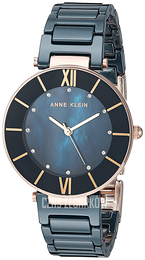 Anne Klein Crystal Niebieski/Stal w kolorze różowego złota Ø32 mm AK/3266NVRG