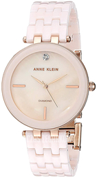 Anne Klein Diamond Różowy/Stal w kolorze różowego złota Ø34 mm AK/3310LPRG