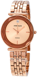 Anne Klein Diamond Różowe złoto/Stal w kolorze różowego złota Ø30 mm AK/3412RGRG
