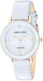 Anne Klein Diamond Biały/Skóra Ø32 mm AK/3434RGLG
