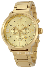 Armani Exchange ATLC Żółte złoto/Stal w odcieniu złota Ø49 mm AX1368