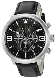 Armani Exchange ATLC Czarny/Skóra Ø49 mm AX1371