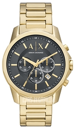 Armani Exchange Banks Szary/Pozlacana Ø44 mm AX1721