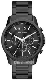 Armani Exchange Banks Czarny/Stal Ø44 mm AX1722