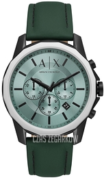 Armani Exchange Banks Zielony/Skóra Ø44 mm AX1725