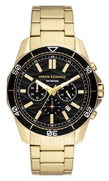 Armani Exchange Spencer Czarny/Stal Ø44 mm AX1958