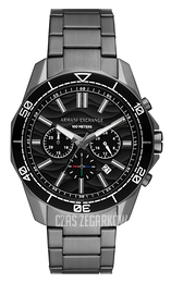 Armani Exchange Spencer Czarny/Stal Ø44 mm AX1959