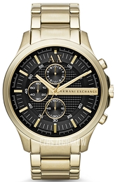 Armani Exchange Hampton Czarny/Stal w odcieniu złota Ø46 mm AX2137