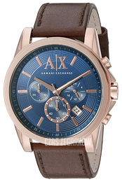 Armani Exchange Smart Niebieski/Skóra Ø45 mm AX2508