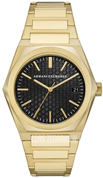 Armani Exchange Geraldo Czarny/Pozlacana Ø44 mm AX2810