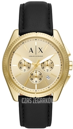 Armani Exchange Giacomo Zloty/Skóra Ø43 mm AX2861