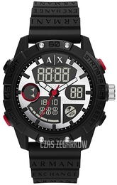 Armani Exchange D-Bolt Srebrny/Guma Ø46 mm AX2960