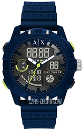 Armani Exchange D-Bolt Szary/Guma Ø46 mm AX2962
