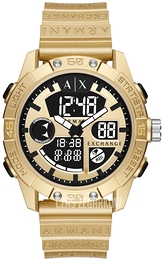 Armani Exchange D-Bolt Zloty/Guma Ø46 mm AX2966