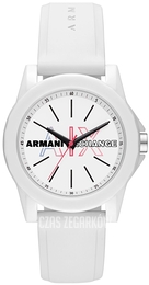 Armani Exchange Lady Banks Biały/Guma Ø40 mm AX4372