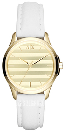Armani Exchange Dress Żółte złoto/Skóra Ø36 mm AX5236