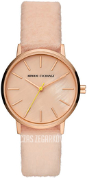 Armani Exchange Lola Różowe złoto/Skóra Ø36 mm AX5569