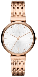 Armani Exchange Zoe Srebrny/Stal w kolorze różowego złota Ø36 mm AX5901