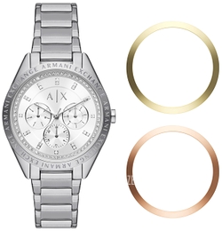 Armani Exchange Lady Giacomo Srebrny/Stal Ø44 mm AX7142SET