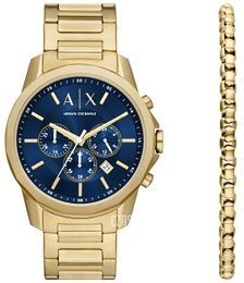 Armani Exchange Banks Niebieski/Pozlacana Ø44 mm AX7151SET