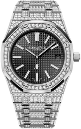 Audemars Piguet Royal Oak Czarny/18 karatowe białe złoto Ø39 mm 15202BC.ZZ.1241BC.03