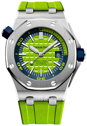Audemars Piguet Royal Oak Offshore Zielony/Guma Ø42 mm 15710ST.OO.A038CA.01