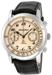 Audemars Piguet Jules Audemars Chronograph Biały/Skóra Ø41 mm 26100BC.OO.D002CR.01