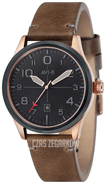 AVI-8 Flyboy Czarny/Skóra Ø42 mm AV-4028-OC