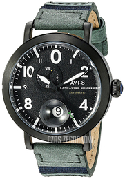 AVI-8 Lancaster Bomber Czarny/Skóra Ø48 mm AV-4038-02