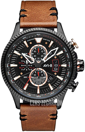 AVI-8 Hawker Hunter Czarny/Skóra Ø45 mm AV-4064-06
